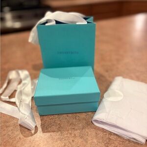 Tiffany & Co. Turquoise Box and Bag with White Accents